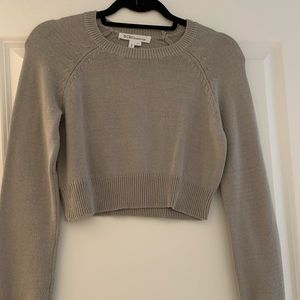 Gray BCBG crop sweater